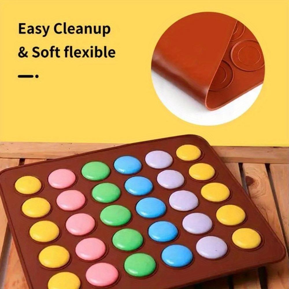 Holes Non-Stick Silicone Macaron Macaroon Pastry Oven Baking Mould Sheet Mat Diy Mold Useful Tools DIY Cake Bakeware Mold
