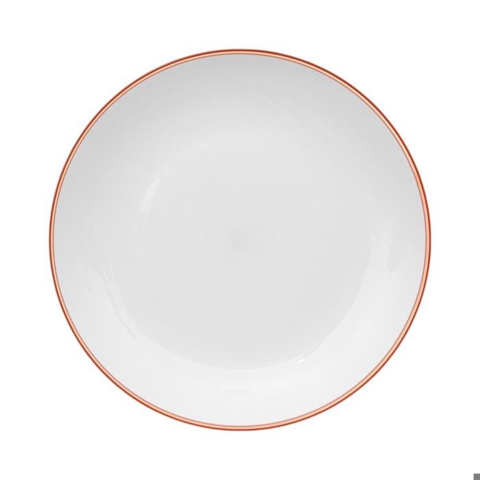 Assiette Plate - Collection Pastel - 25 Cm - Rouge - Polystyrène Dur - Compatible Lave-vaisselle