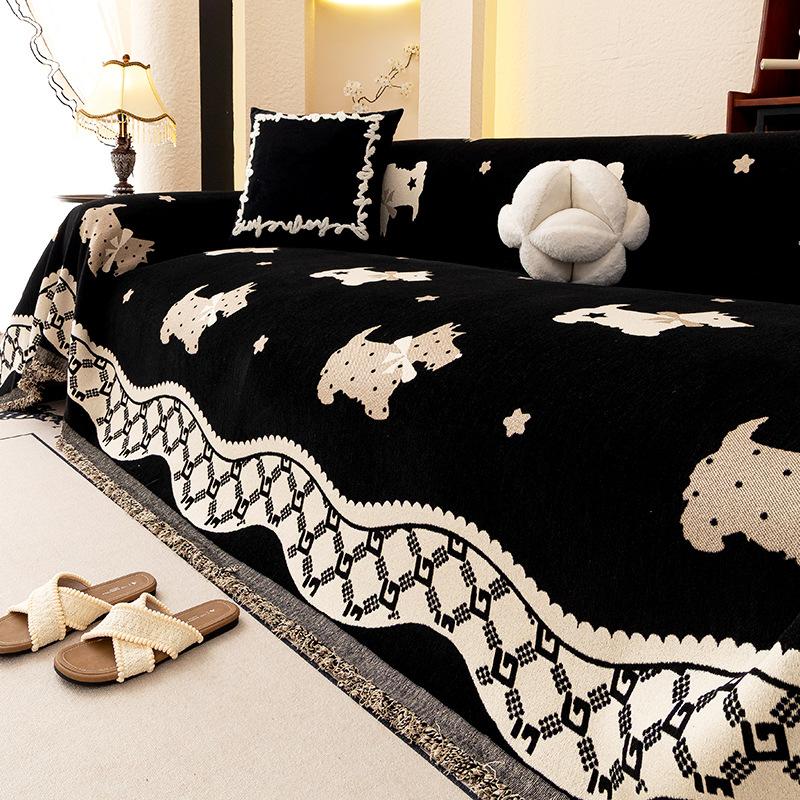 Retro Style Sofa Cover, Universal In All Seasons, Light Luxury, High-end All-inclusive, Universal Sofa Towel Cover, Seat Cushion Dust Blanket