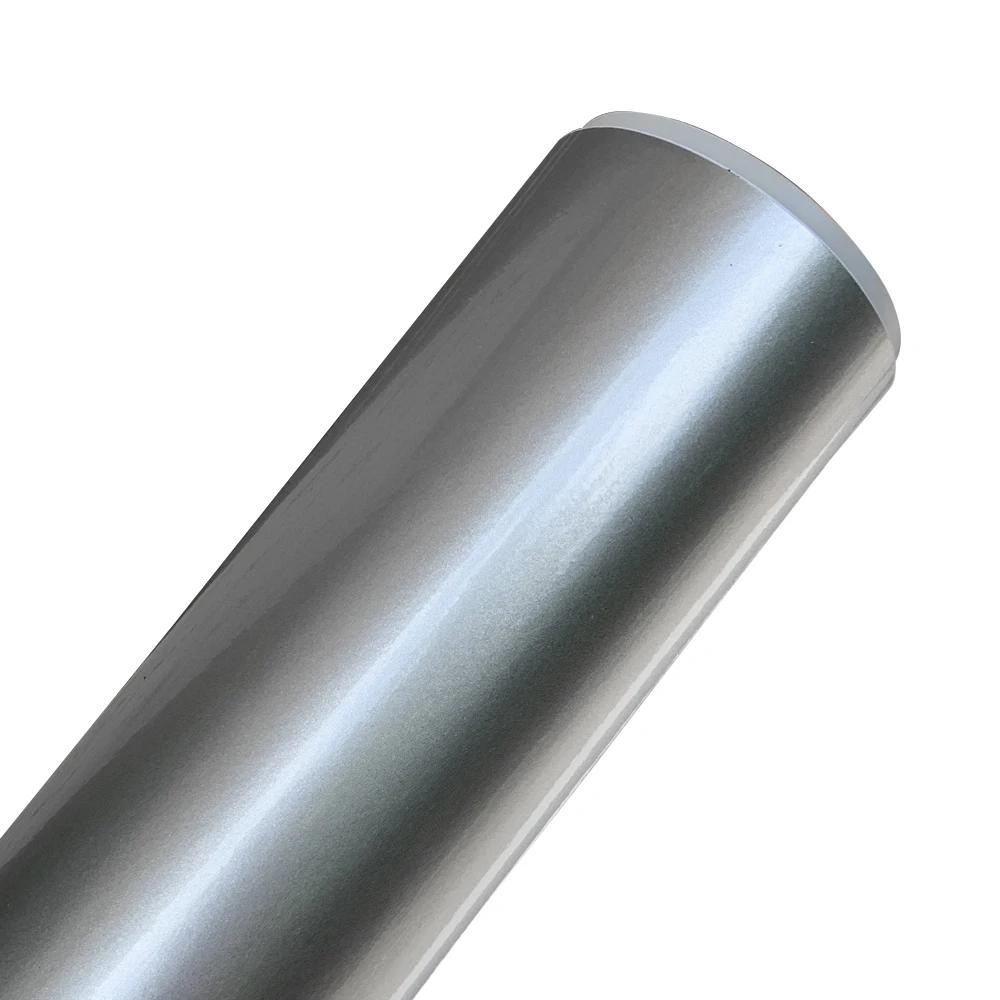 

Glossy Car Stickers Aurora Silver Car Body Film Air Release Vinyl Wrap Film Waterproof Color Change Sticker for Auto Accessories 10cmx150cm серебряный