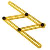 Outil de Mesure Modèle Échelle Règle Multi-angle Multi-fonction Réglable à Quatre Faces de Pliage