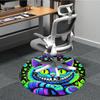 1pc Psychedelic Cat Office Round Area Rug, Indoor Mat Suitable For Office, Under Office Chairs Bedroom Living Room Home Decor, Room Deco, 061