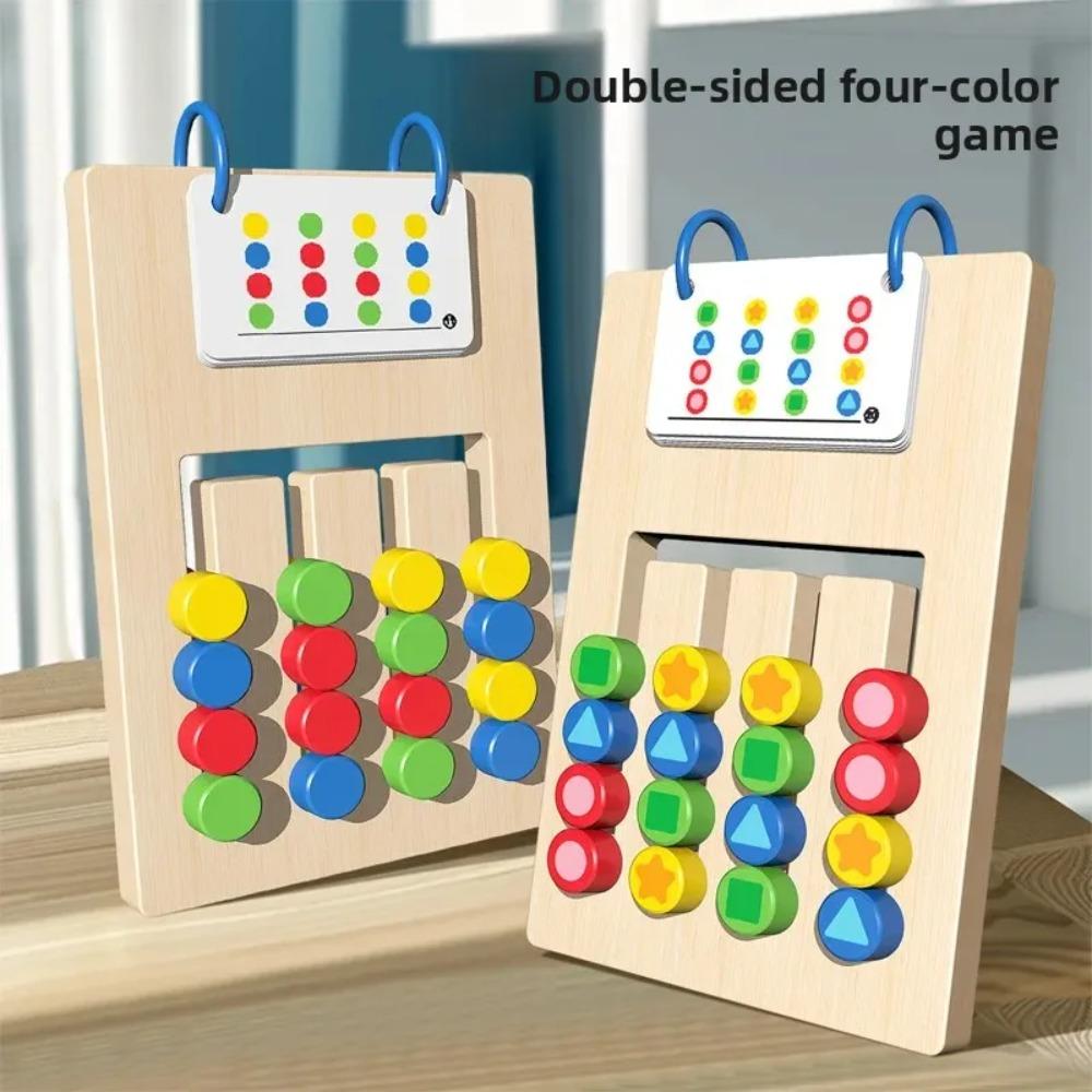 Montessori Double-sided Move Game Teaching Aids Thinking Logic Training Intelligence Development Puzzle Early Education Toys