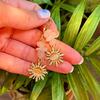 Bohemian Goldplated Quartz Sun Earrings For Women Summer Accessories