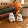 Small Ghost Desktop Decor 3D Printed Halloween Figurine, Cute Spooky Resin Statue, Funny Tray Table Decor, Tabletop Centerpiece for Holiday