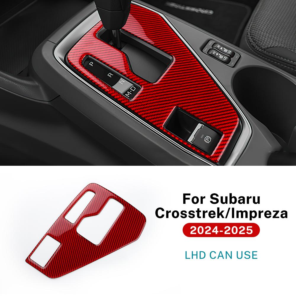 Real Soft Carbon Fiber Sticker For Subaru Crosstrek Impreza 2025 2025 USDM Base Version LHD RHD Car Gear Shift Panel Interior
