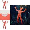 Roblox Rainbow Friends Orange Jumpsuit Kostüm für Kinder mit atmungsaktivem Polyesterstoff