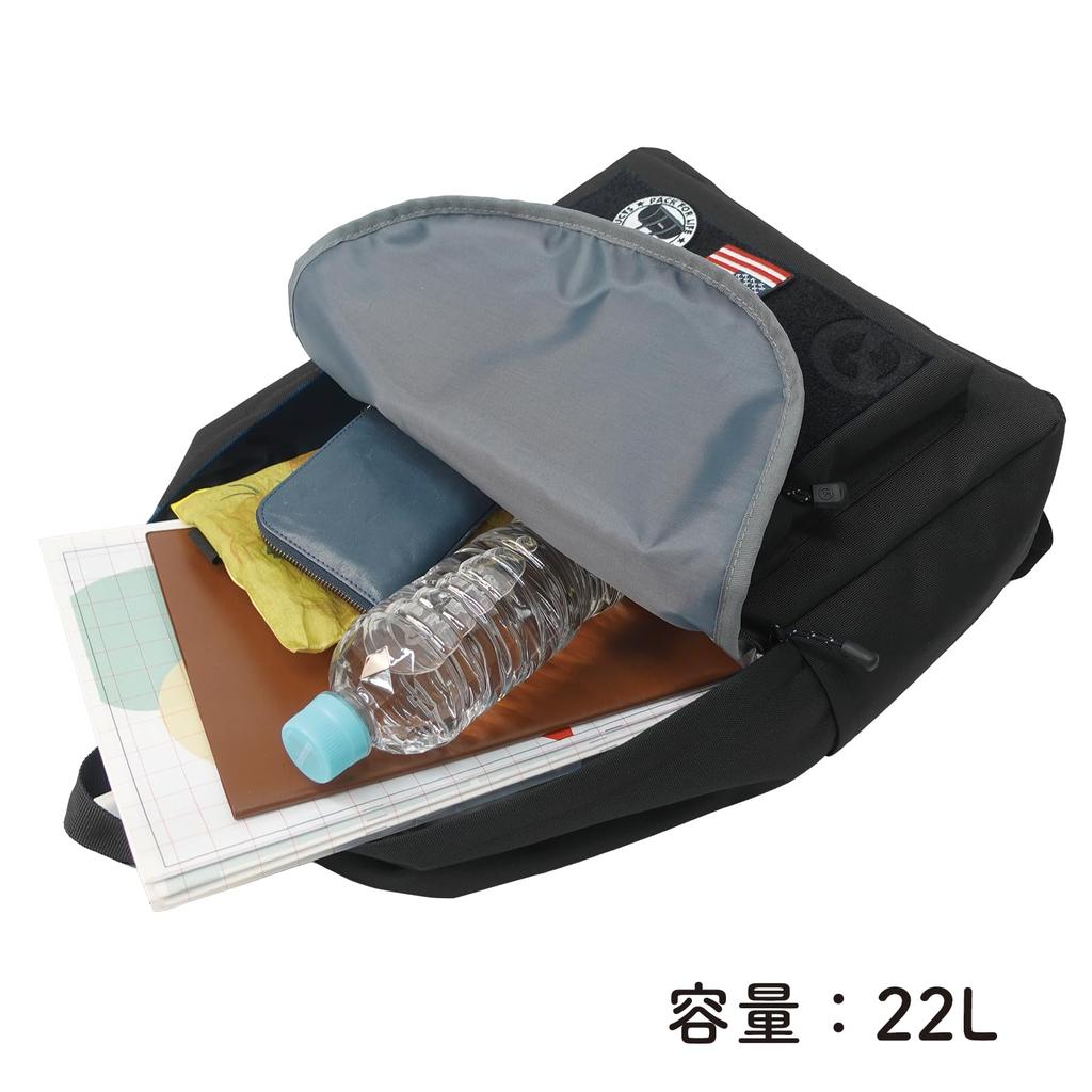 Outdoor Products Men's Basic Luminous Chronicle Backpack with Patch, Customizable, A4 Storage, Black, Size F