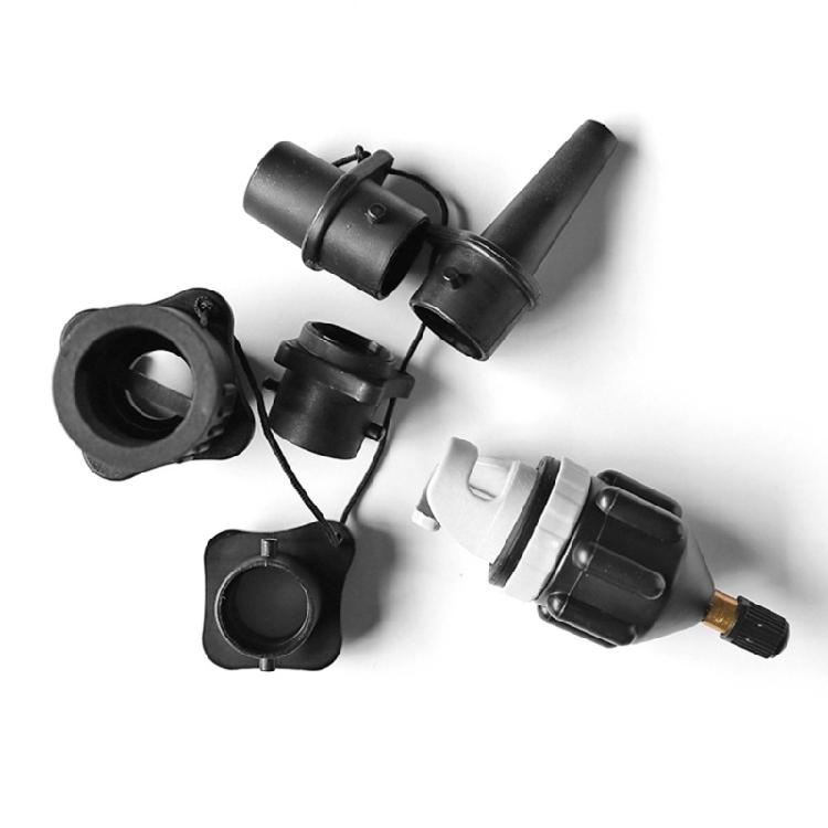 Paddleboard Pumps Adapter Inflatable Boats Air Pumps Converter Replacement Air Valves Adaptor with 4 Air Valves Nozzle