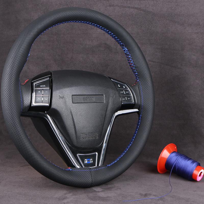 42cm 45cm 47cm 50cm Truck Bus Van Car Steering Wheel Cover DIY Leather Steering Wheel Cover Anti Slip Breathable Car Accessories