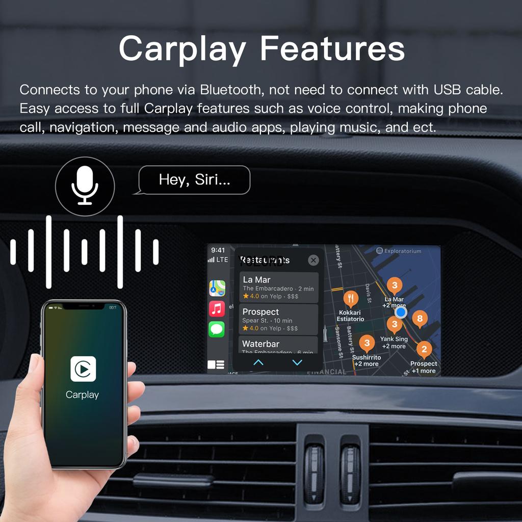 Wireless Carplay Suitable For Mercedes Benz A B C E CLA GLA GLK ML Sprinter NTG4.5 Becker Module Android Auto Navigation