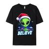 I Want To Believe Aliens Ufo Area 51 Roswell Alien Christmas 4 Print Men 2024 New Custom Tops Shirt Camisa Pure Cotton T Shirt
