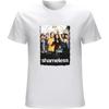 HAOTO Camiseta Shameless Poster de TV Moda Masculina Tops Camiseta Branca