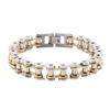 Stainless Steel Chain Bracelet Men Women Cycling Biker Punk Style Titanium Geometric Design