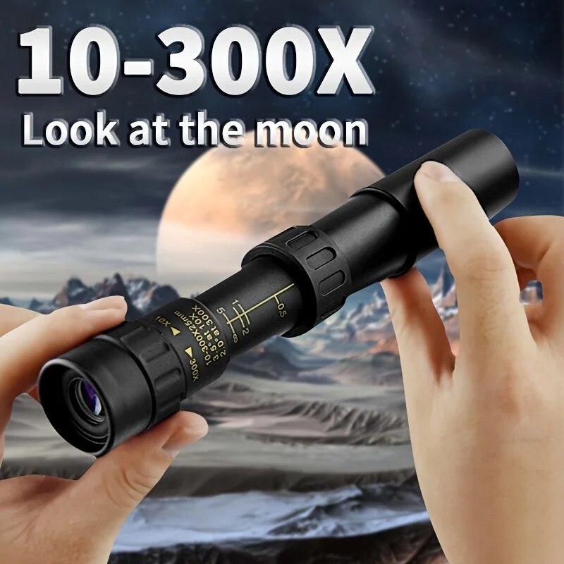 

10-300x40 Zoom Telescope HD Portable Strong Binoculars Long Range Professional Monocular Low Night Vision For Hunting