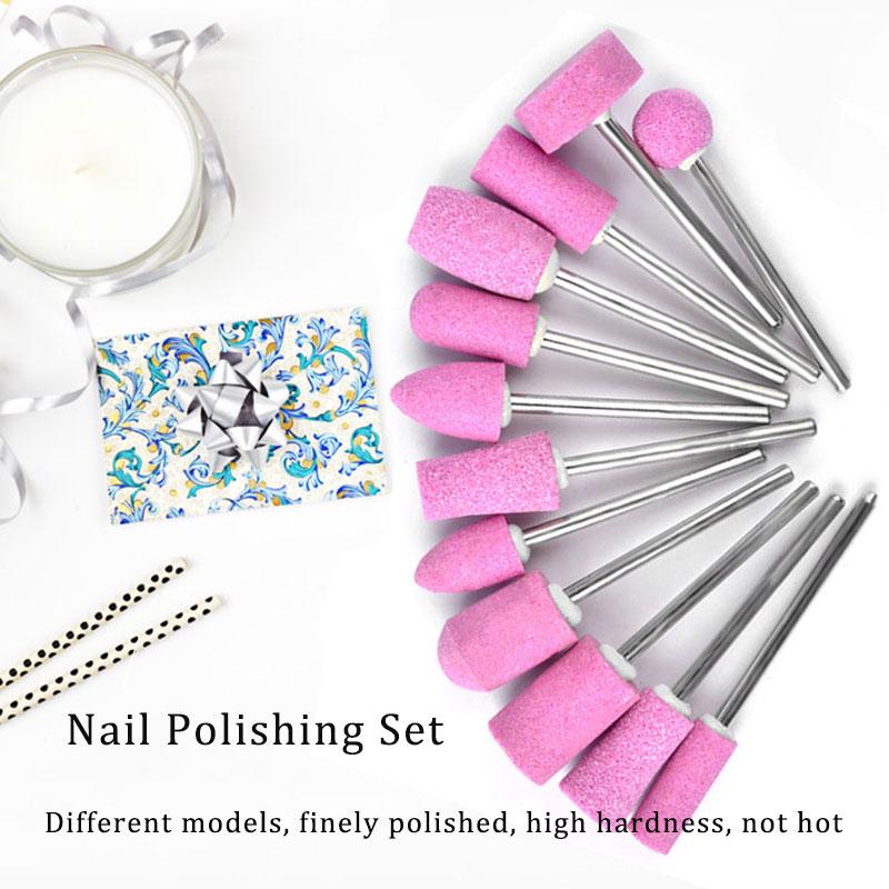 Buy Scrub Pink 12 Pcs Kit Manicurist Tool Woman Pedicure Grinding Head