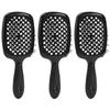 3 szt. szczotka do włosów na mokro i na sucho z otworami wentylacyjnymi, rozplątująca, okrągła, z uchwytem antypoślizgowym, do stylizacji i kształtowania włosów
