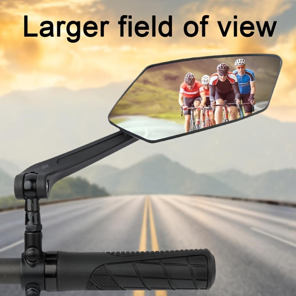 2pcs HD Wide Angle Bike Rearview Mirrors - 360° Adjustable, Fit for Electric Scooters, Ebikes, Motorcycles & Mountain Bikes