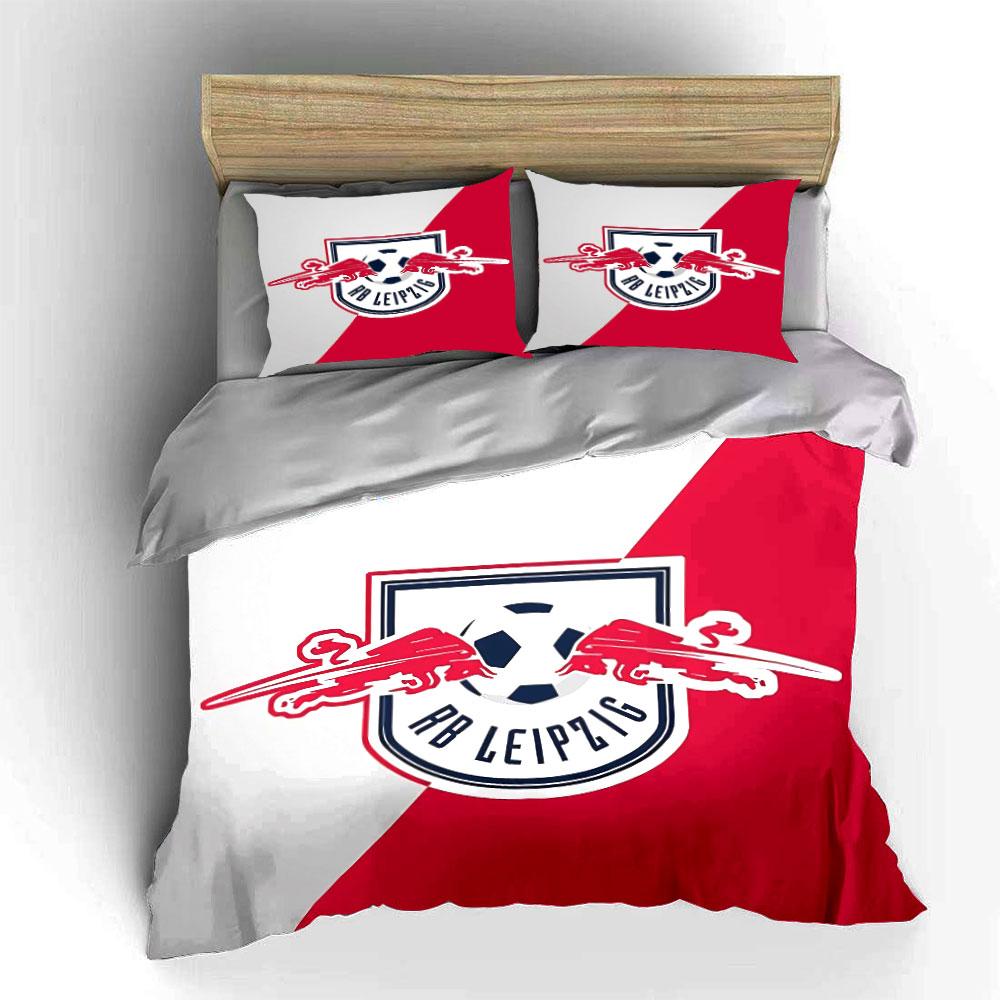 RB Leipzig Soccer Bedding Set Bedding Duvet Cover Set Duvet Cover Pillowcases  (1 * Duvet Cover 2 * Pillowcases, Without Duvet Insert)