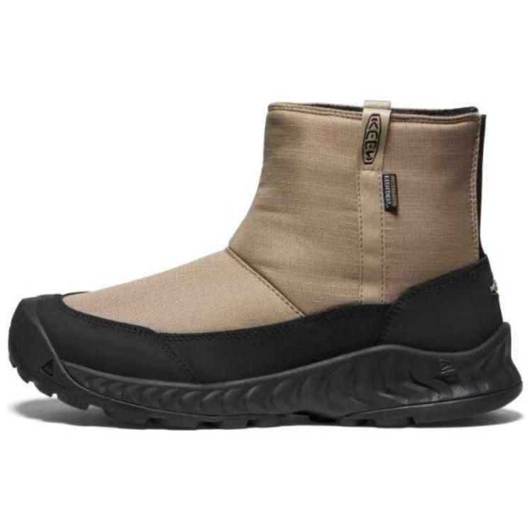 Keen HOOD NXIS PULL On WP Short Snow Boots Men s Khaki 1027992 40