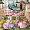 Crystal Velvet Flamingo Printed Area Rug for Bedroom, Living Room, Home Office Decor, Fashion Mat, Bedside Rug S94