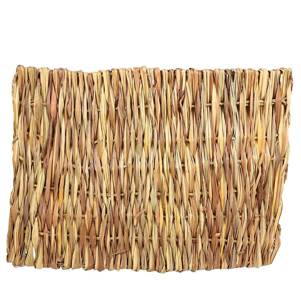 Small Pet Animal Hamster Hand woven Grass Mat Rabbit Guinea pig Pad(L)