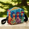 Quilted Crossbody Bag for Women, Adjustable Strap Casual Handbag, Lightweight Portable Travel Purse, Single Shoulder Bag with Zipper