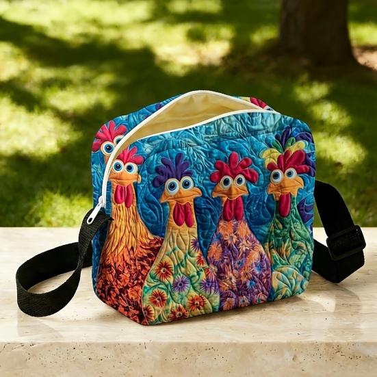 Quilted Crossbody Bag for Women, Adjustable Strap Casual Handbag, Lightweight Portable Travel Purse, Single Shoulder Bag with Zipper
