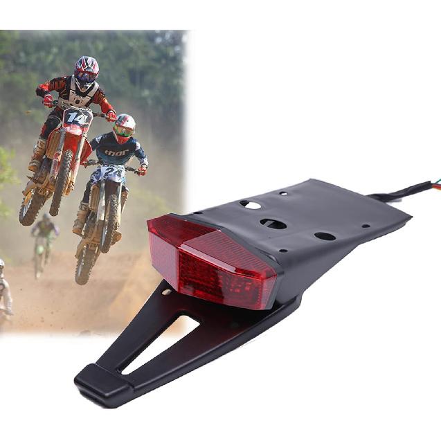 

DREAMIZER Motorcycle Dirt Bike Tail Light Compatible with Suzuki DRZ 400 S SM E CRF 250-19 LEDs Rear Fender Brake Taillight with Turn Signals License красный