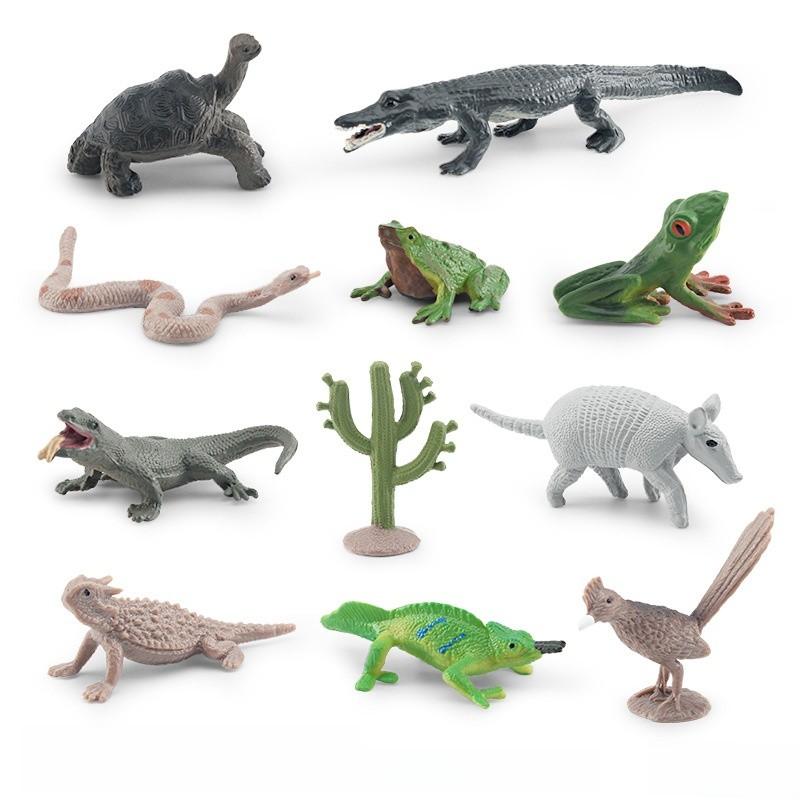 Pvc Chameleon Elephant Lion Figurines Set With Static Design For Classroom Teaching And Home Decor