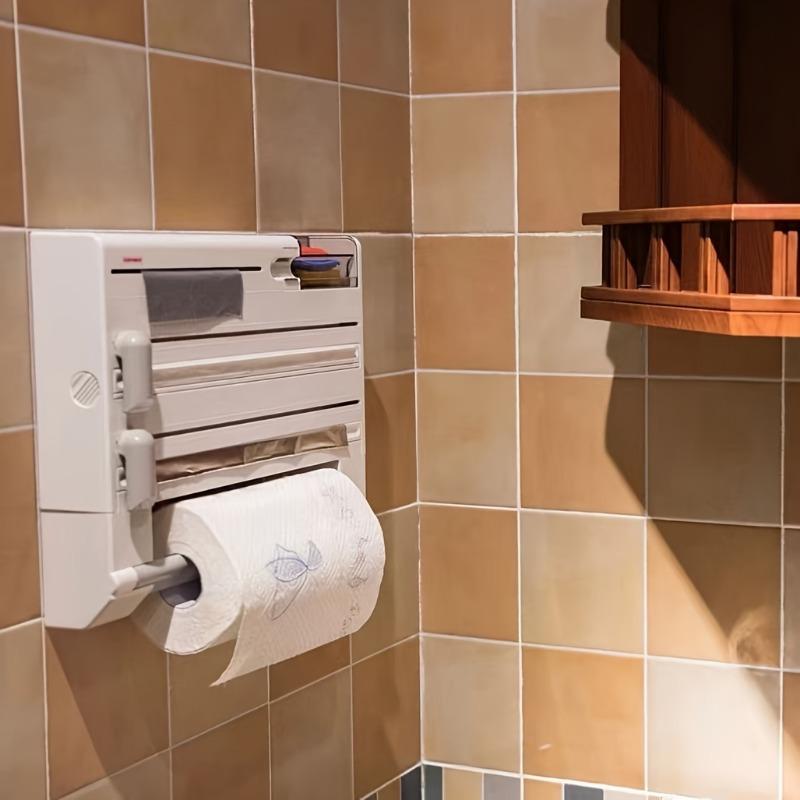 Multi-function Cling Film Cutter Wall Holder Tin Foil Paper Roll Authentic Wall Mounted Roll Dispenser For Tin Foil