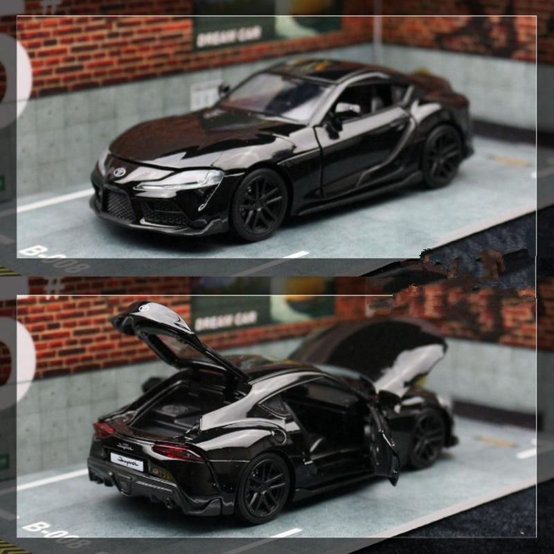 1:32 TOYOTA GR SUPRA Alloy Sports Car Model Diecasts Metal Toy Track Racing Car Vehicles Model Simulation Sound Light Kids Gifts
