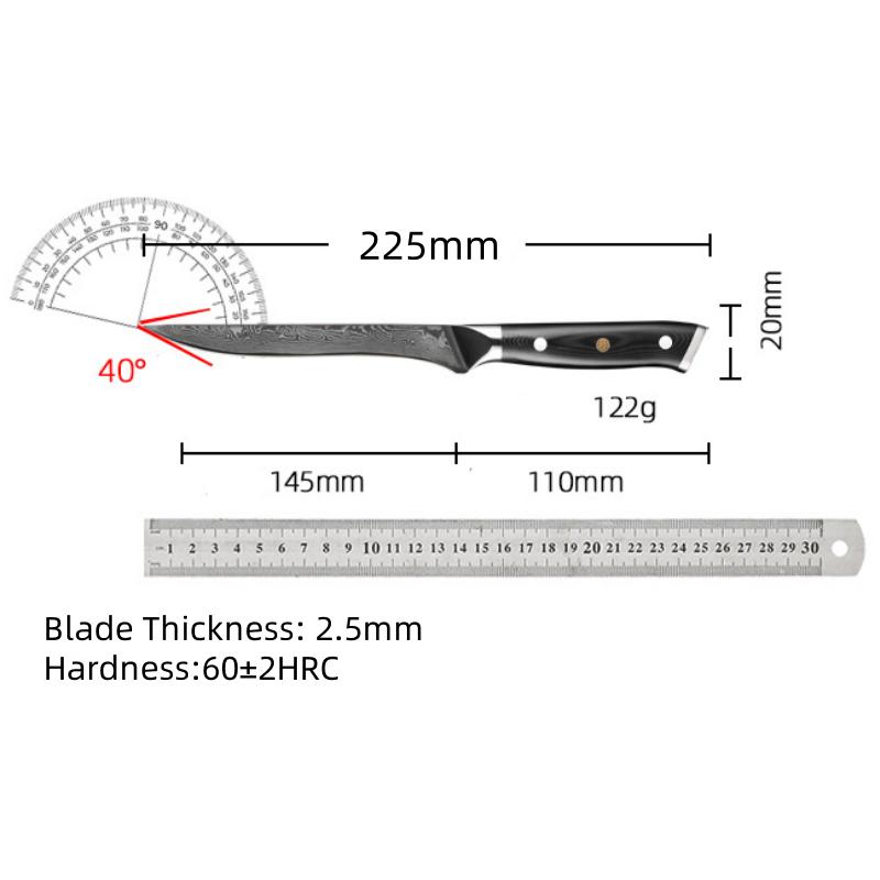 67 Layers Damascus Steel 6 Inch Boning Knife Kitchen Bone Knives Slicing Fruit Meat Cleaver Knife