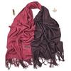 Solid Color Scarf for Women, Winter Double-Sided Two-Tone Fashionable Thick Shawl, Spring and Autumn Imitation Cashmere Casual Trendy Long Neck
