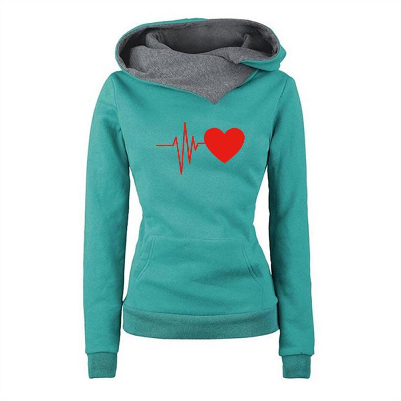 Длинный рукав Женская одежда для активного отдыха Толстовки Повседневный топ Модные пуловеры Беговые женские толстовки Повседневная уличная одежда 2024 Новинка 3XL зелёный