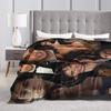 The Vampire Diaries Damon Salvatore  TV Series Blanket  Picnic Flannel Throw Blanket For Home Decor Soft Quality Bedspread Gift