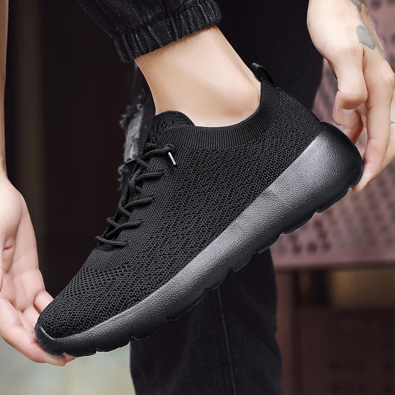 Fashion Plus Size Men's Casual Breathable Lightweight Mesh Slip On Walking Shoes Casual Outdoor Anti-skid Sneakers Driving Shoes Women