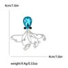 Rhinestone Sea Life Brooches for Women Unisex Glass Animal Pins Banquet Party Backpack Gifts Jewelry Accessories