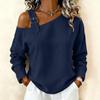 2026 Off-the-Shoulder Asymmetrical Long Sleeve Women's Fashion Camisole