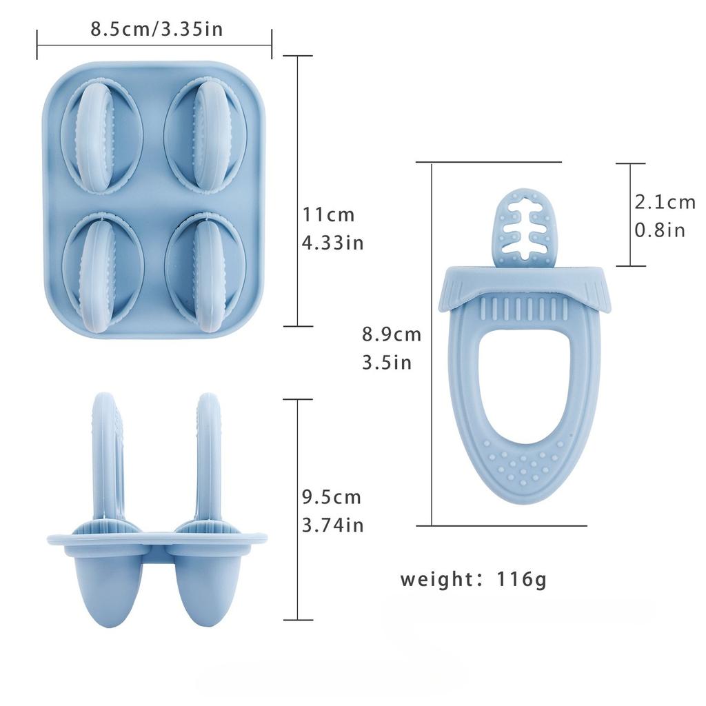Children's Cheese and Cheese Stick Mold Ice Cream Homemade Special Molds Large Food-grade Silicone with Lid Baby Popsicles Mould