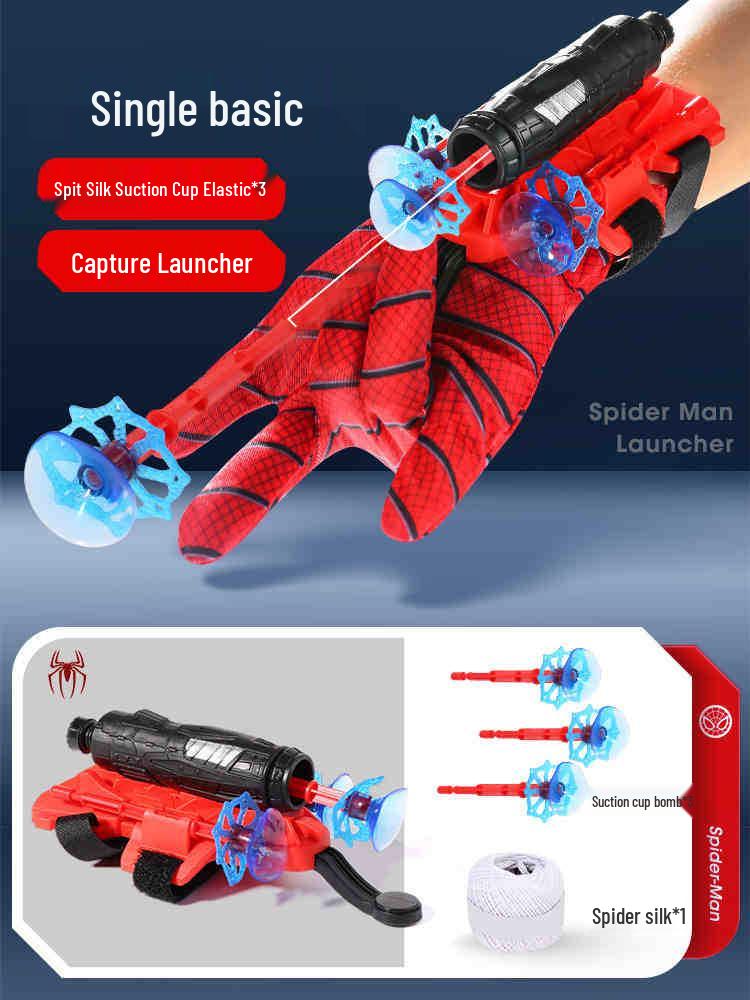 

Перчатки Человека-паука, выпускающие паутину, для детей - Черный игрушечный пистолет с мягкими пулями