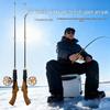 Portable Winter Ice Fishing Rod Set with Soft Tail Flat Tip