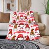 Cozy Christmas Gnome Flannel Blanket | All-Season Throw for Bed Sofa Camping, Perfect Holiday Gift