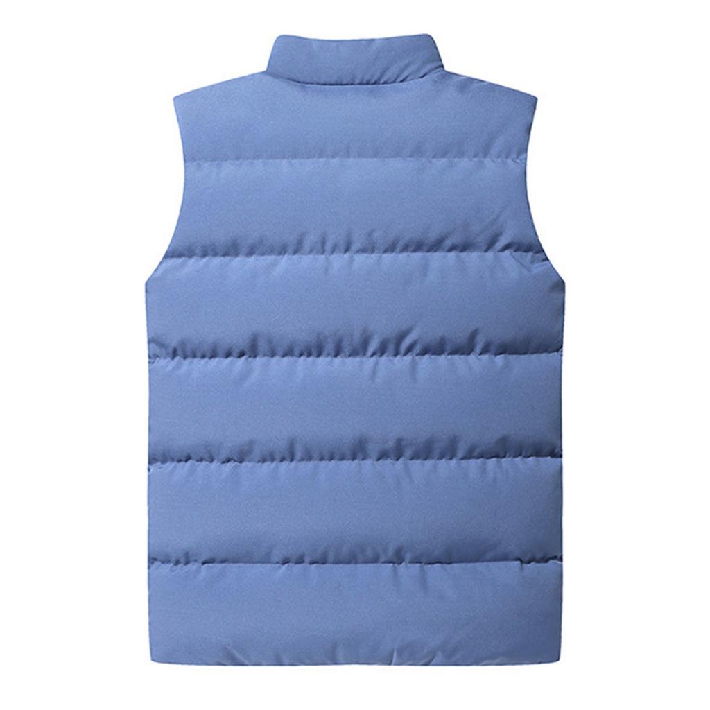 Men  Winter Fashion Stand Collar Color Waistcoat Vest Jacket Top Coat