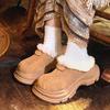 2025 Winter New Thick-soled Heightening Plush Warm Wool Cotton Shoes Integrated Outer Wear Non-slip Fluff Snow Boots