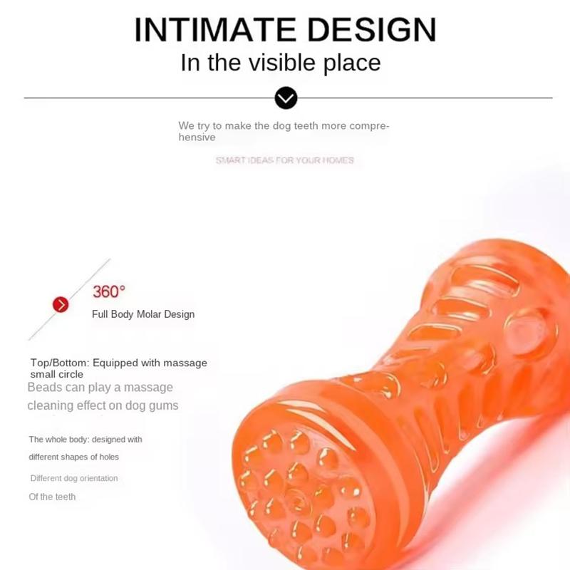 TPR Squeaky Dog Toy Plastic Bone Shape Chew Toy for Dogs with Sound Teeth Cleaning Anti - Bite Molar Stick Pet Supplies