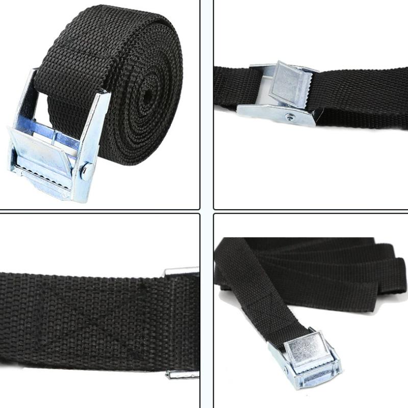 1/3pc 2M Buckle Tie-Down Belt Cargo Straps for Car Motorcycle Bike with Metal Buckle Tow Rope Strong Ratchet Belt Luggage Bag
