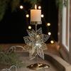 Metal Christmas Votive Candle Holders Xmas Tree Elk Candle Stand  For Xmas Table Decor