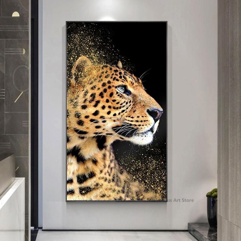 Modern Animal Leopard Canvas Oil Painting Posters and Prints Nordic Wall Art Pictures for Living Room Home Decoration Cuadros
