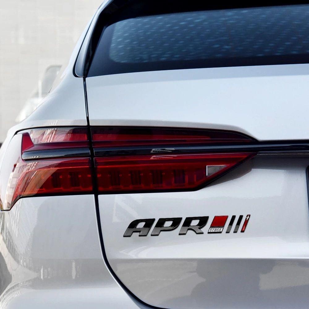 3d ABS Chrome Black Logo APR Emblem Letters Car Trunk Badge Decal For A4 A5 S4 B8 A3 A7 APR Sticker Accessories
